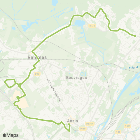 Transvilles Bruay Place - Anzin Hôtel de Ville map