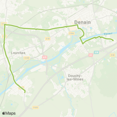Transvilles Espace Villars - Escaudain map
