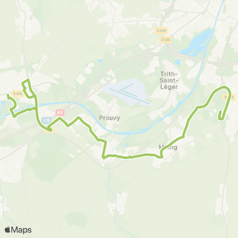 Transvilles Denain Espace Villars - Famars Uni map