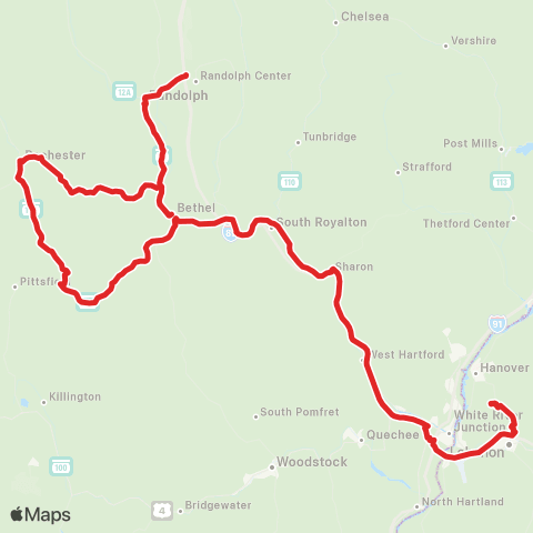 Tri-Valley Transit 89er South map
