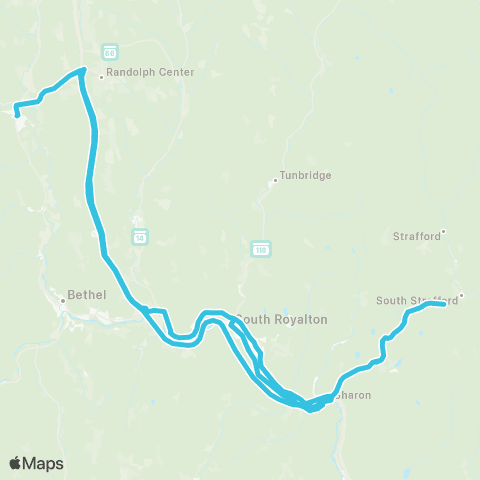 Tri-Valley Transit Strafford Extension map