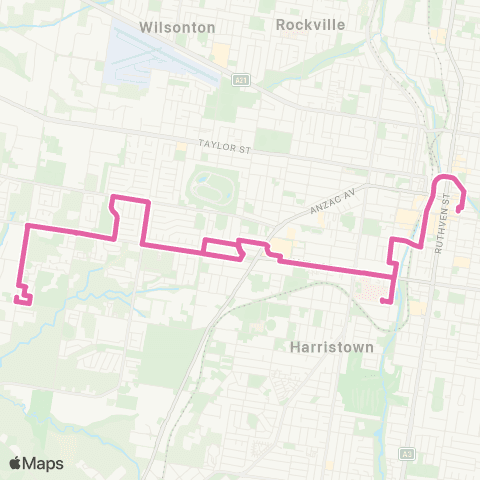 Translink Toowoomba City - Glenvale map