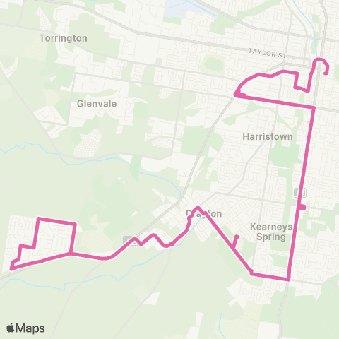 Translink Toowoomba UniSQ - Toowoomba Plaza - City map