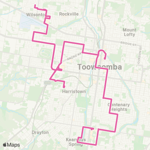 Translink Toowoomba Airport Estate - City - KMart Plaza map