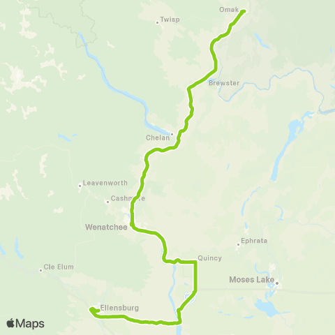 Travel Washington Intercity Bus Apple Line map