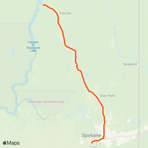 Travel Washington Intercity Bus Gold Line map