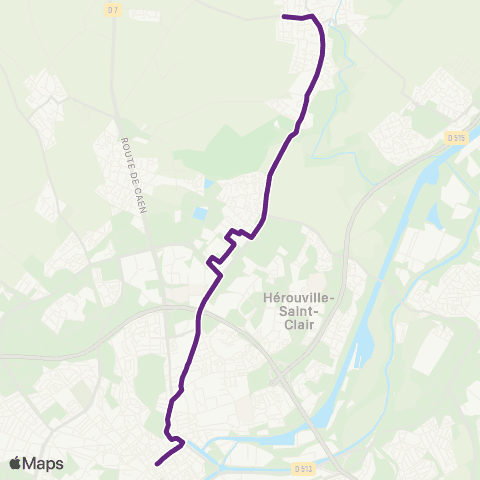 Twisto Hérouville Sphère / Bieville Stade - Caen Théâtre map