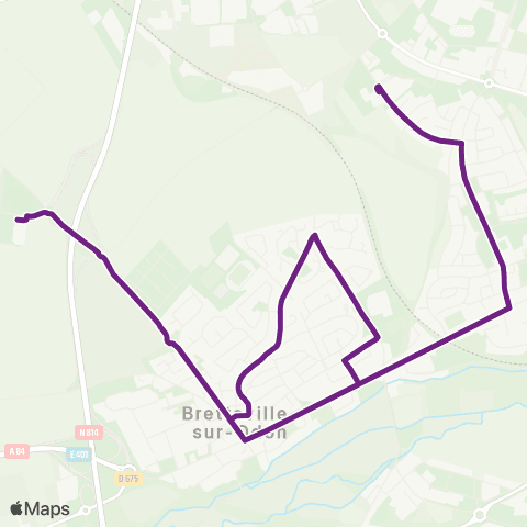 Twisto Bretteville Koenig - Caen Collège Moulin map