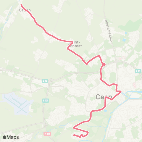 Twisto Cairon Château / St-Contest Buron - Louvigny Michelet map