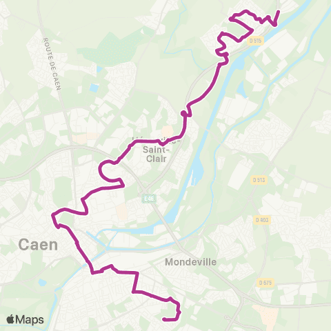 Twisto Blainville Parc - Mondeville Charlotte Corday map