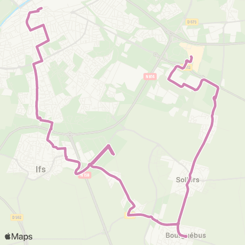 Twisto Caen Gare SNCF - Mondeville Ctre comm. map