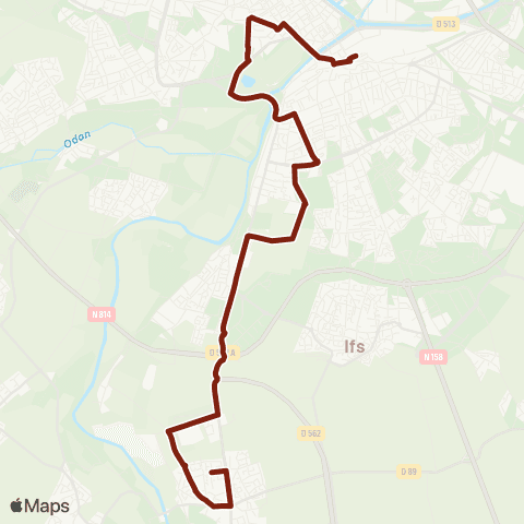 Twisto St-André Luxembourg - Caen Lycée Fresnel map
