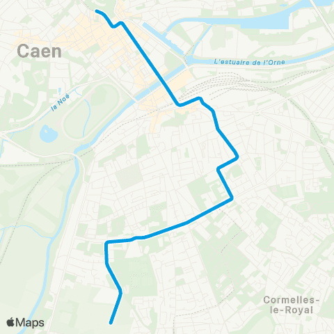 Twisto Caen Château Quatrans - Fleury Hauts de l'Orne map