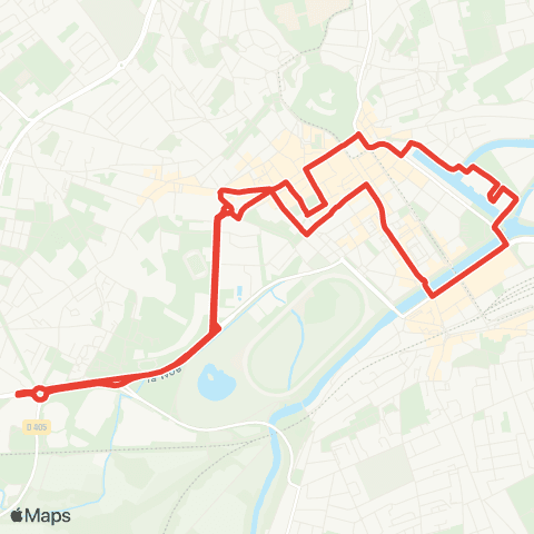 Twisto Caen Palais des Sports via Ctre-ville de Caen map