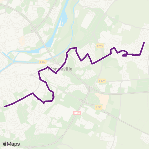 Twisto Cuverville Callouins - Caen Rostand Fresnel map