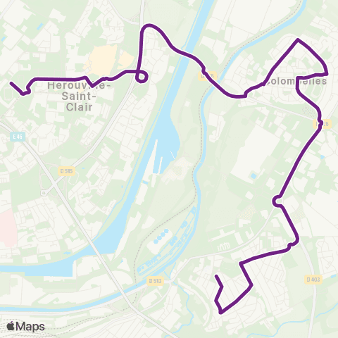 Twisto Colombelles Pl. des Tilleuls - Hérouville Allende map