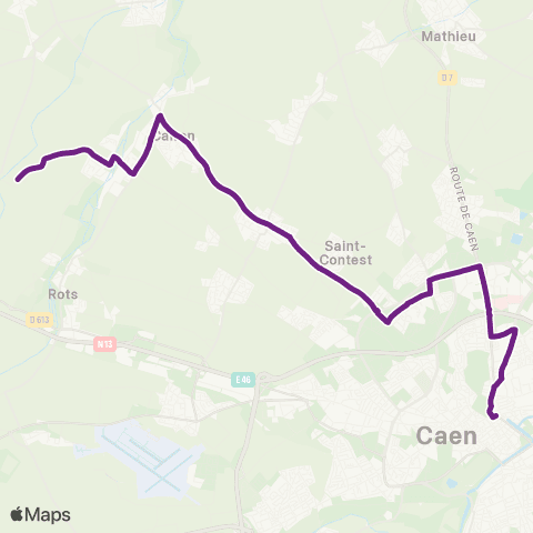 Twisto Ste-Croix Hôtel Fortuné - Caen Calvaire St-Pierre map