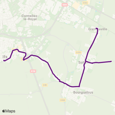 Twisto Soliers Hameau du Four - Ifs Collège Senghor map