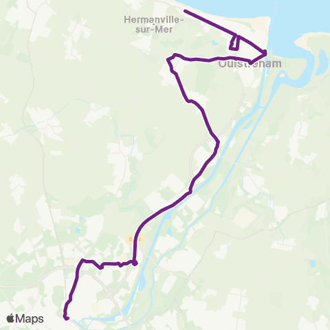 Twisto Hermanville Isaville - Caen Université map