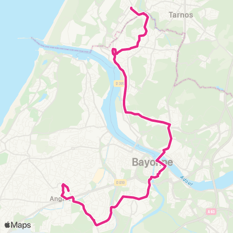 Txik Txak Anglet Quintaou-Endarra - Tarnos Square Mora map