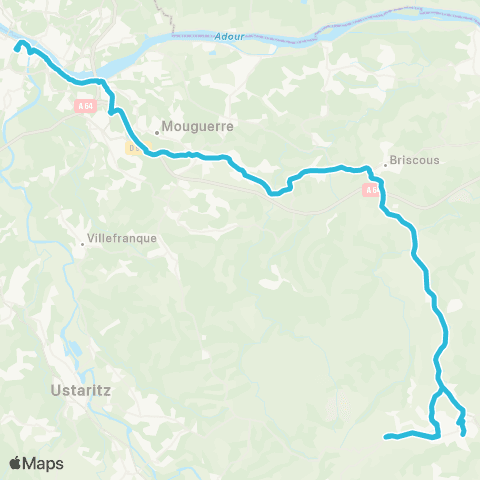 Txik Txak Hasparren - Bayonne map