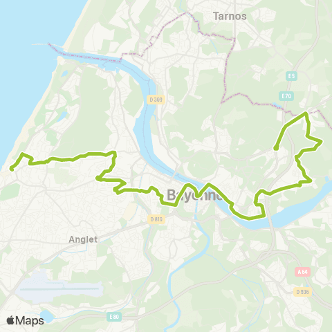 Txik Txak Hauts de Bayonne - Anglet Chambre d'Amour - Anglet les Vagues map