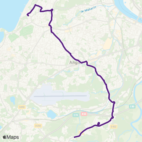 Txik Txak Anglet Chambre d'Amour - Anglet Coeur de Sutar - Anglet 3 Croix map