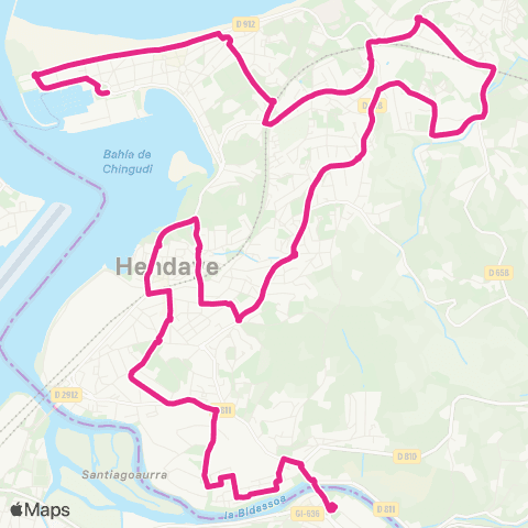 Txik Txak Irun Béhobia - Hendaye Orangers map