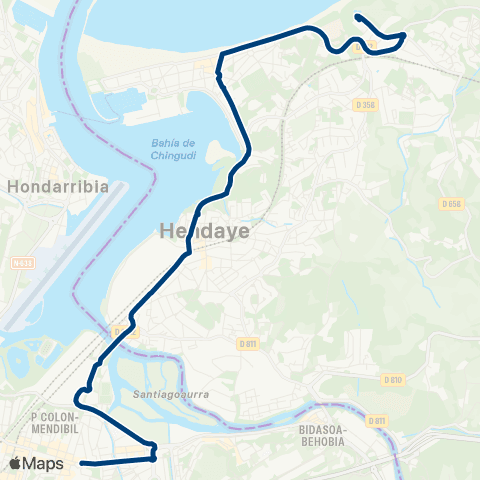 Txik Txak Hendaye Ehpad - Irun Plaza San Juan map