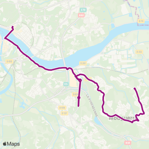 Txik Txak Gare de Bayonne Parvis - Mouguerre Cigaro map