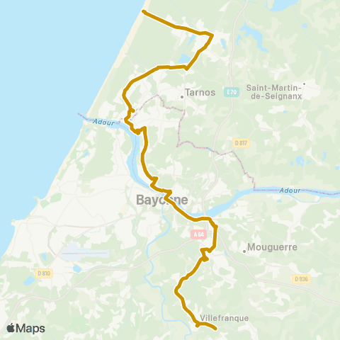 Txik Txak Villefranque Mendiburua - Ondres-Océan map