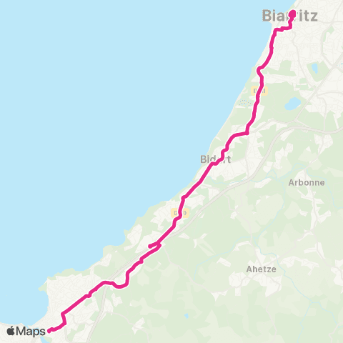 Txik Txak St-Jean-de-Luz Halte Routière - Mairie de Biarritz J. Petit map