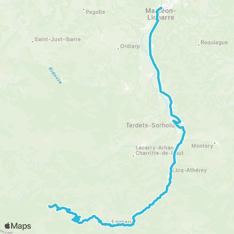 Txik Txak Mauleon - Tardets - Larrau - Iraty map
