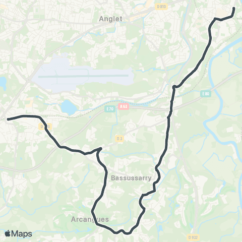 Txik Txak Bayonne Lauga - Gare de Biarritz Mariano map