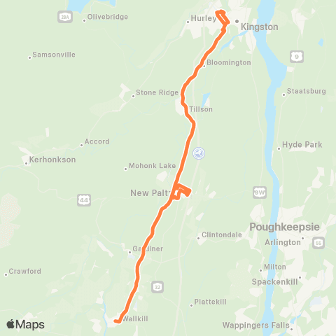 UCAT New Paltz Loop map