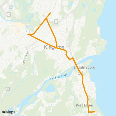 UCAT Port Ewen Loop map