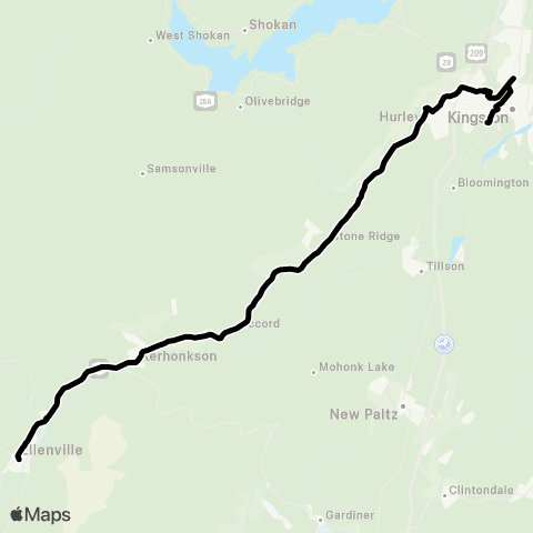 UCAT Kingston - SUNY Ulster - Ellenville map