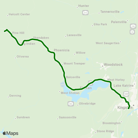 UCAT Belleayre Express map