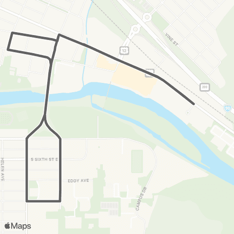 UDASH Silver Line map