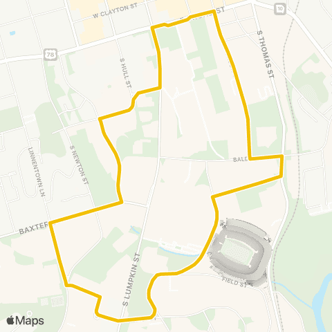 UGA Transit West Campus map