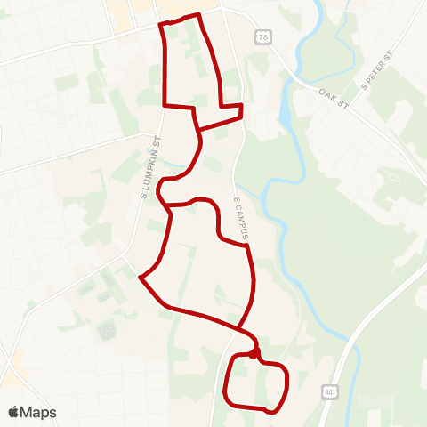 UGA Transit Main Campus map