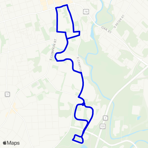 UGA Transit Central East map