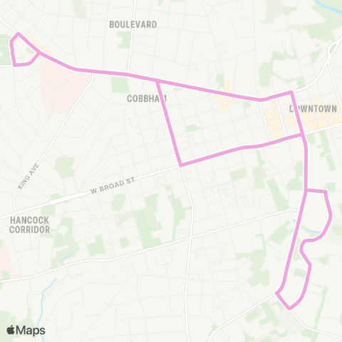 UGA Transit Health Science map