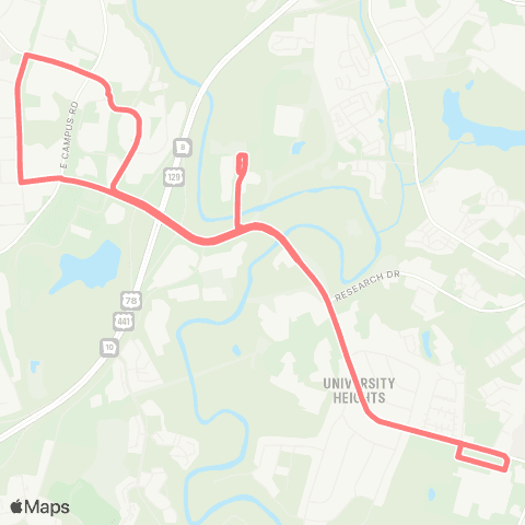 UGA Transit Vet Med map