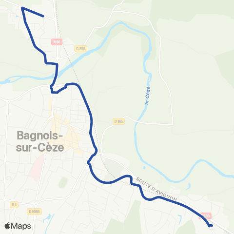 UGGO Mobilités ZA Fangas - Les 2 Platanes / ZA de l'Étoile map