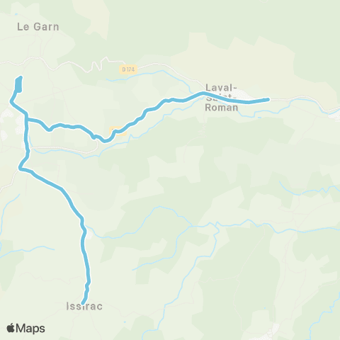 UGGO Mobilités Laval-St-Roman – St Christol – Aiguèze map