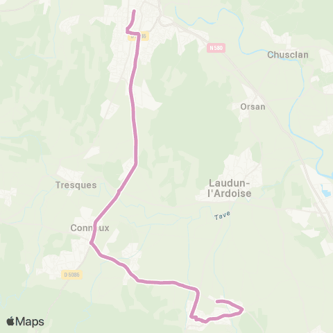 UGGO Mobilités Saint Victor la Coste - Bagnols sur Ceze map