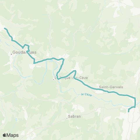UGGO Mobilités Vallée de la Ceze - Bagnols sur Ceze map
