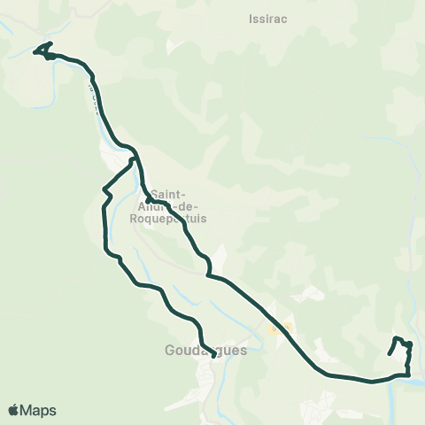 UGGO Mobilités Montclus - Goudargues - Cornillon map