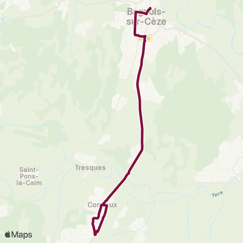 UGGO Mobilités Connaux - Gaujac - Bagnols sur Ceze map